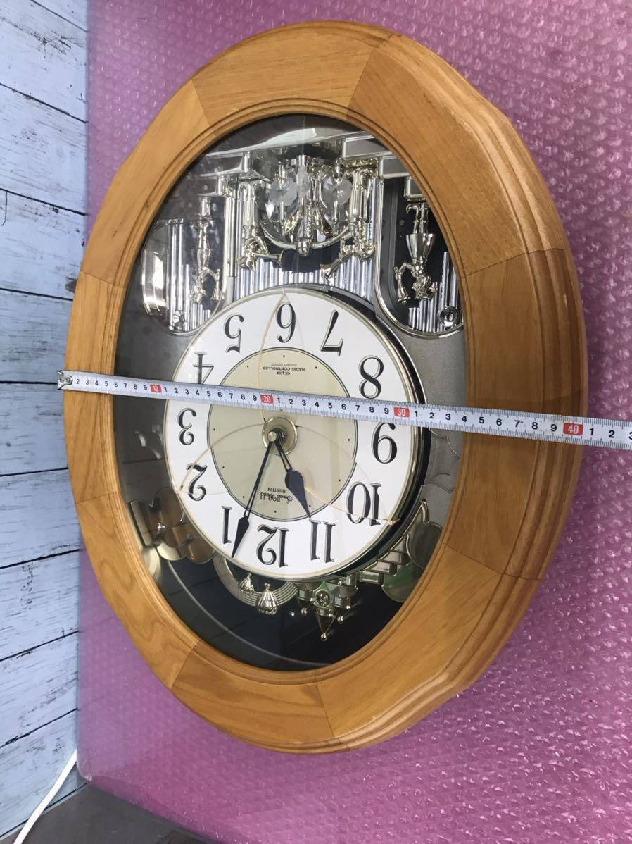 Small World RHYTHM 掛け時計 電波時計 からくり時計 リズム時計 中古