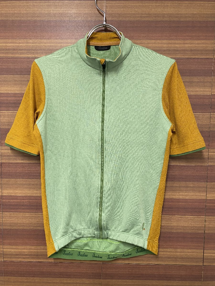GZ686 イザドア ISADORE サイクルジャージ 半袖 緑 XS ※タグカット