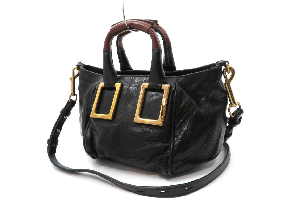 クロエ エテル 2WAY ショルダーバッグ ハンドバッグ ゴールド金具 