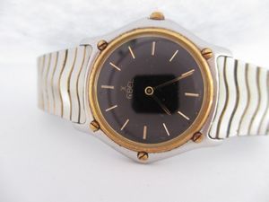 ケースのみ 1円 稼働 良品 エベル QZ 181908 クラシックウェーブ ゴールド文字盤