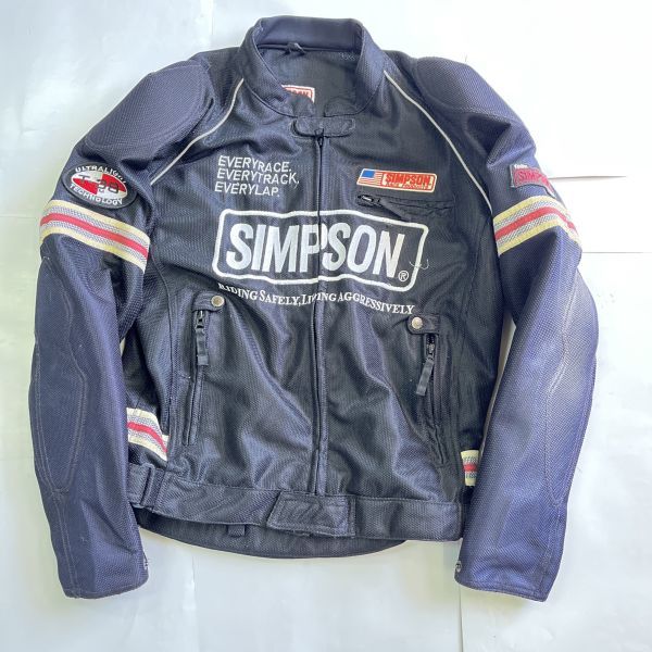 シンプソン SIMPSON ジャケット 黒 バイクジャケット 春夏 シンプソン