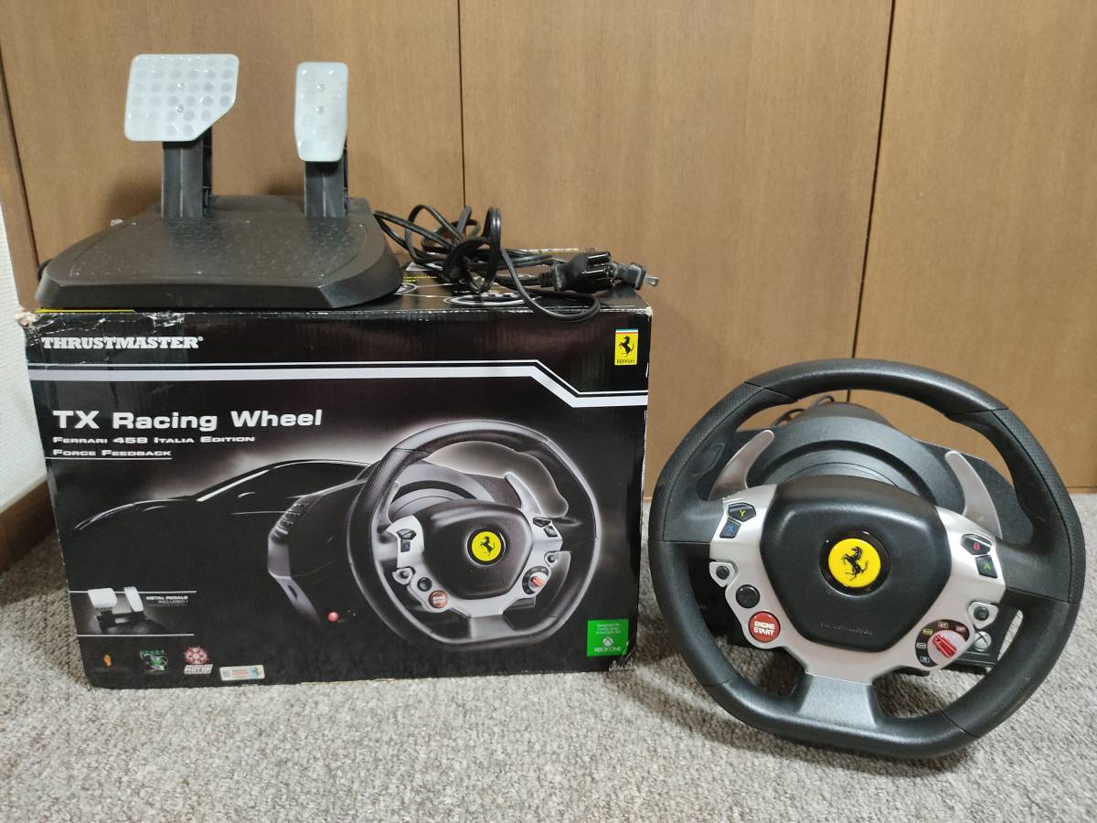 【完全動作品】Thrustmaster TX Racing Wheel Ferrari 458 Italia Edition (XBOX ONE/PC/DriveHubでPS4/PS5も対応:T300RS扱い)