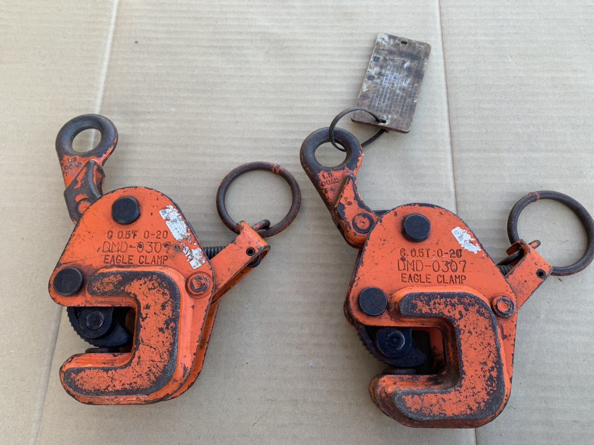 イーグルクランプ 横吊り用 G 0.5t 2個セット吊りクランプ EAGLE CLAMP 