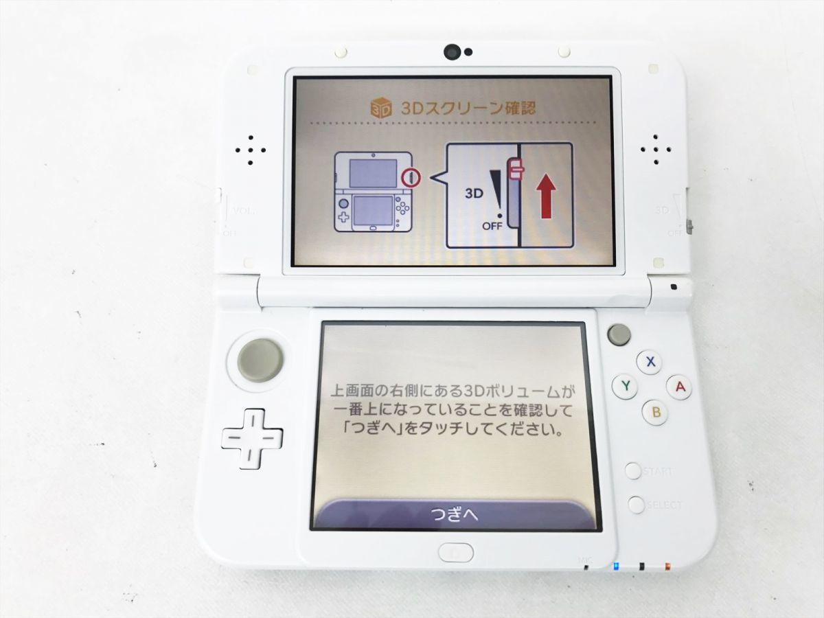 1円】Newニンテンドー3DSLL 本体 パールホワイト 任天堂 RED-001 箱  