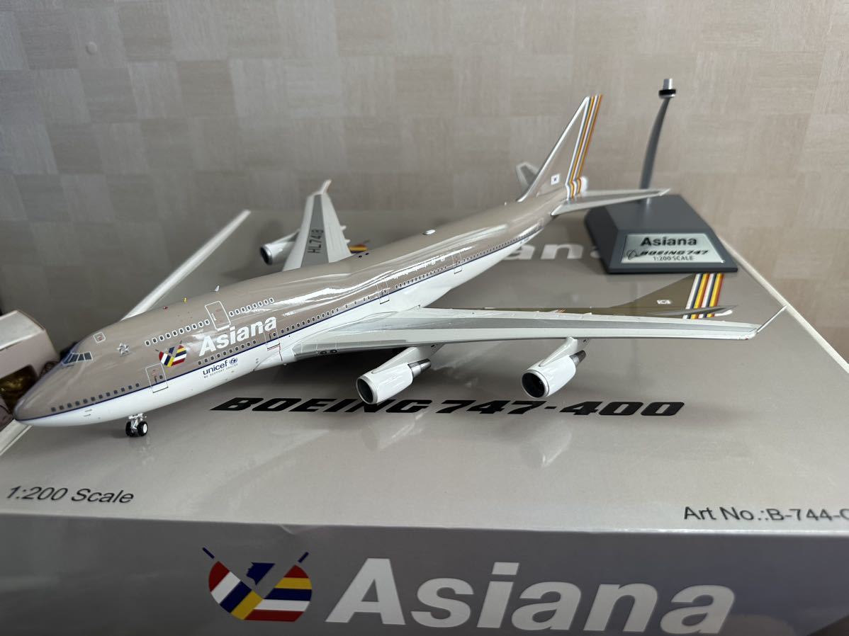 アシアナ航空 1⁄200 B747-400 Asiana 1:200 Wings 公式通販 旅客機模型 C