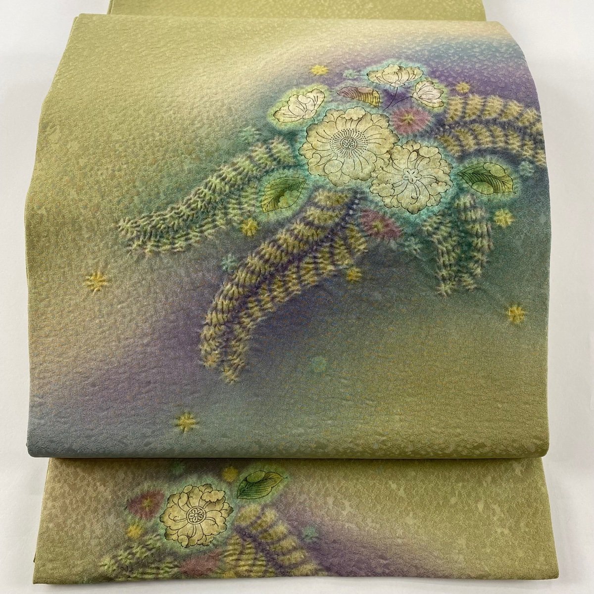 袋帯 美品 秀品 鳳凰文 箔 金糸 金色 六通 正絹 【中古】 【公式通販】
