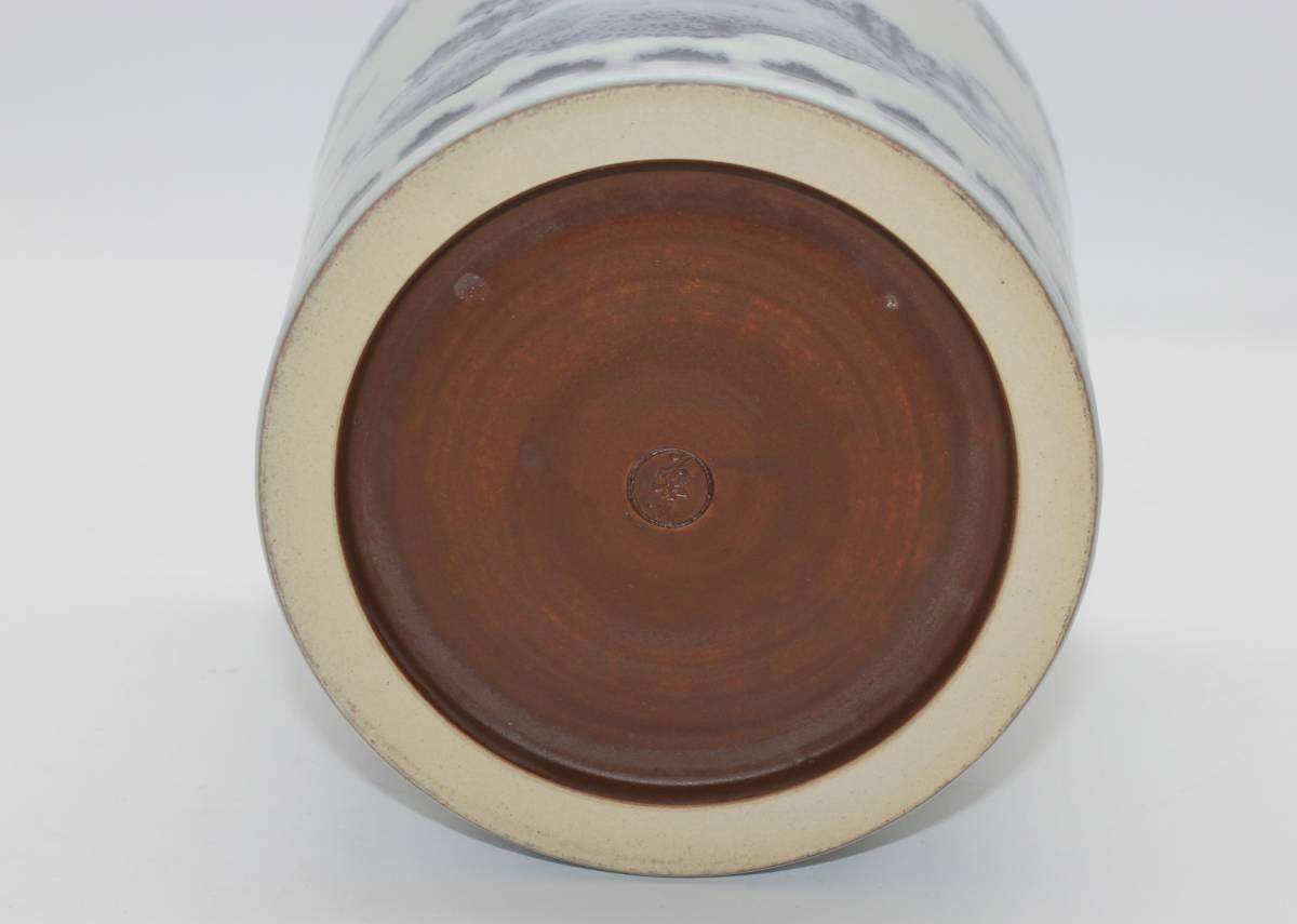 京焼『 手塚石雲 』染付水指 ／ 茶道具・清水焼・水差・手塚充 清水焼