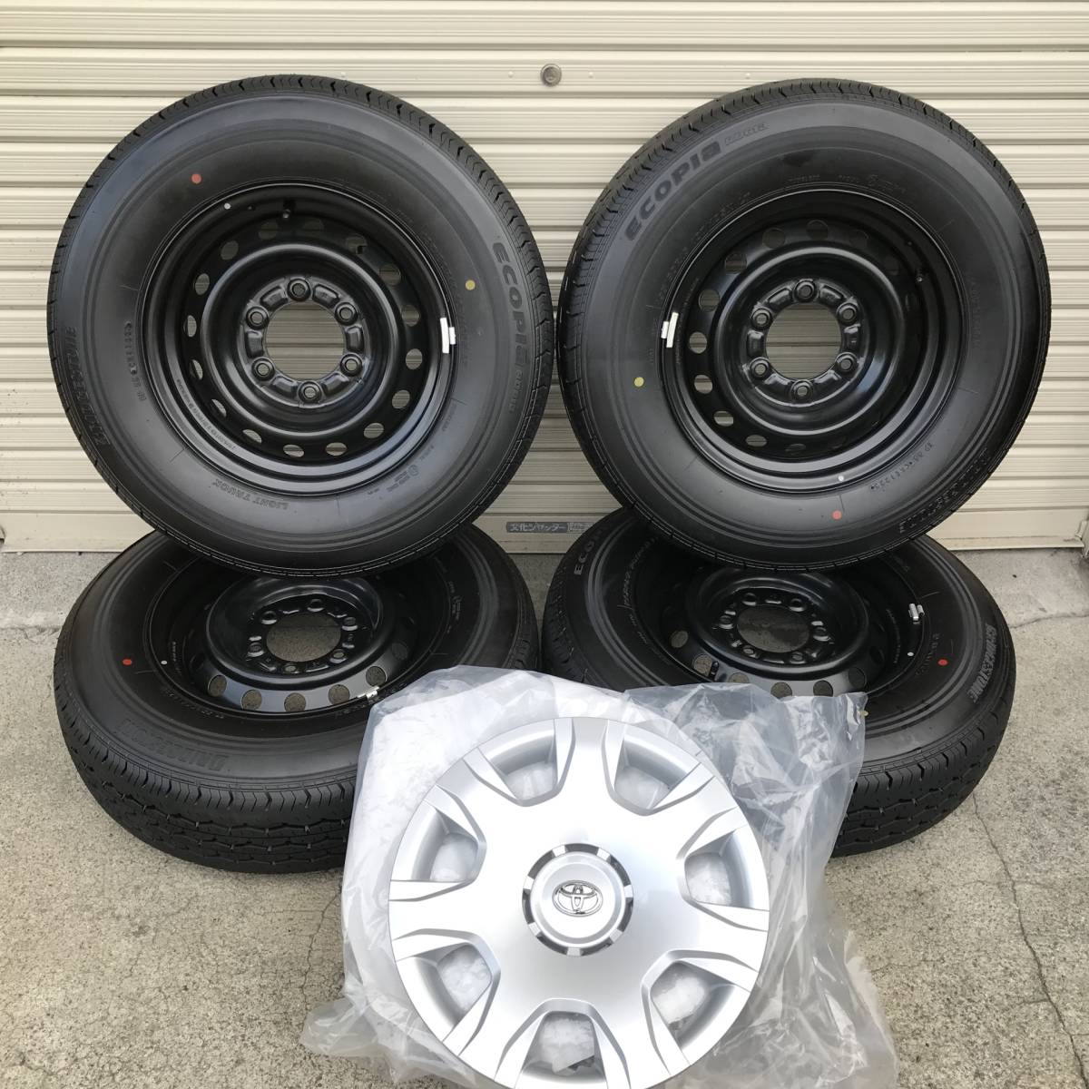新車外し ハイエース レジアスエース 200系 純正 タイヤ ホイール 15インチ ブリヂストン エコピア 195/80R15 107/105N 2023年製 4本
