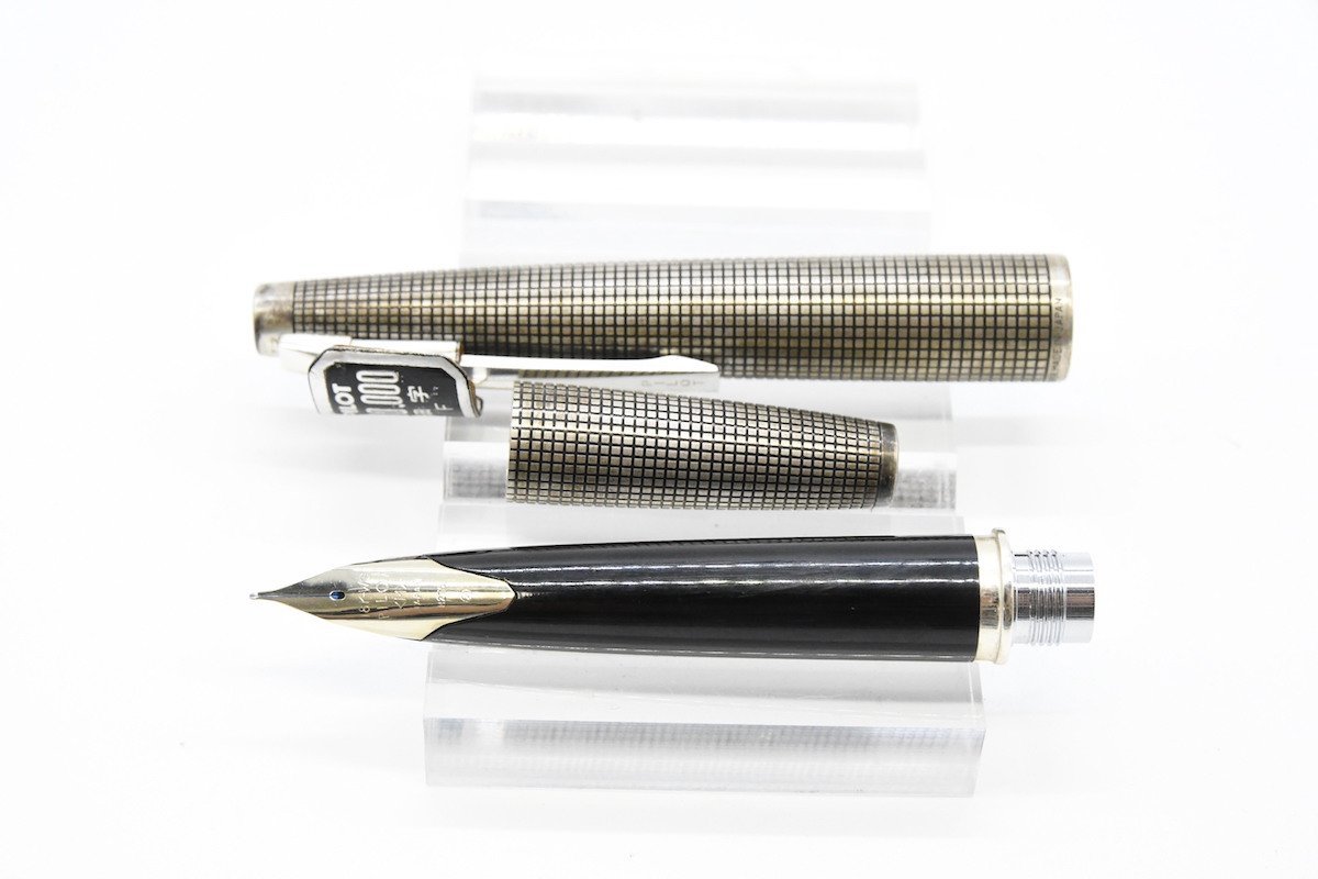 万年筆 PILOT カスタム STERLING SILVER ペン先18K WG B H377刻印