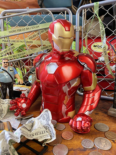 アイアンマン バストバンク □ アメリカン雑貨 アメリカ雑貨 貯金箱