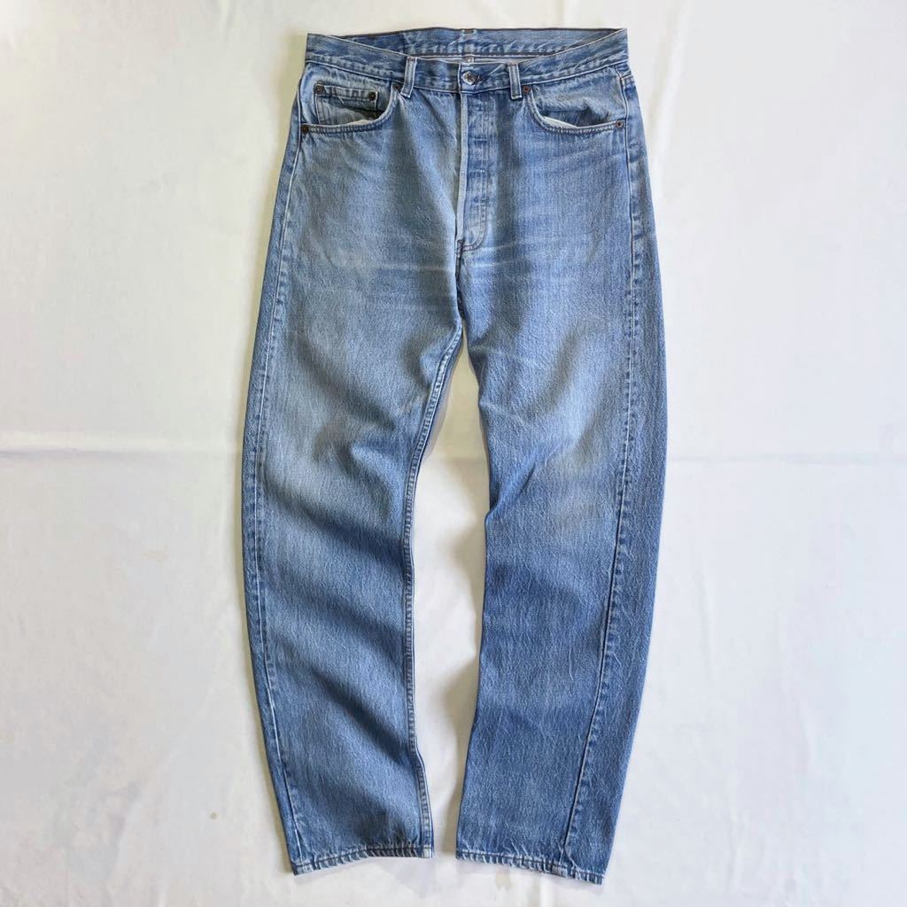 良好☆アイスブルー 80s 90s USA製 Levis 501 W34L34 ビンテージ 