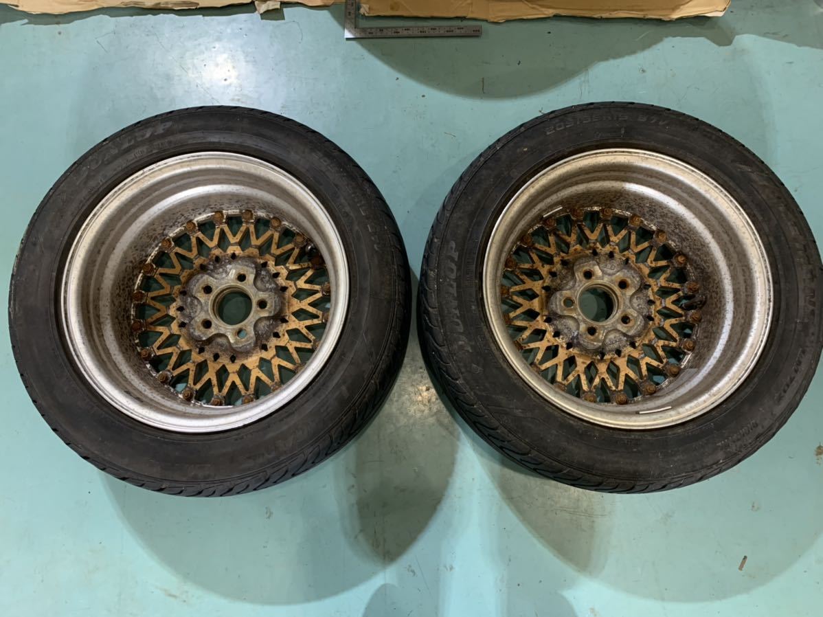 SSR メッシュ 15インチ 7J ＋38 PCD100 5穴 希少 当時物 リバース 