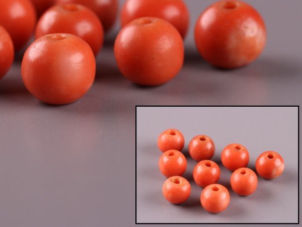 古美術 和装小物 珊瑚 緒締め玉 時代物 極上品 初だし品 C0941 古美術