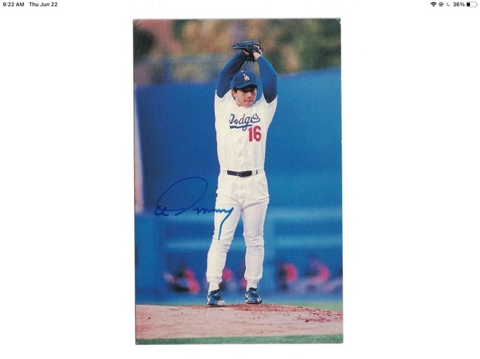 直筆サインカード 野茂英雄 Hideo Nomo Signed Autographed Photo