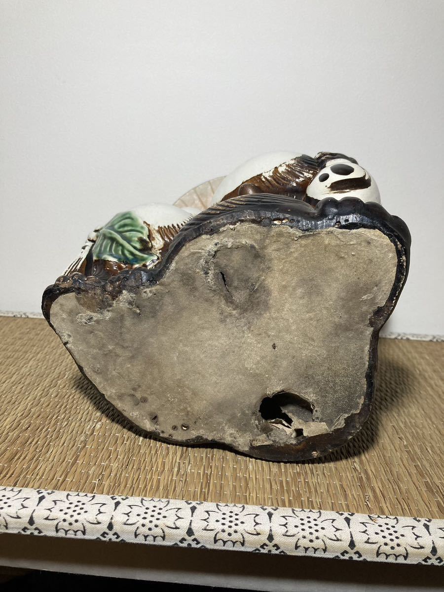骨董品 レア タヌキ 狸 たぬき 男の子 オブジェ 縮めよ