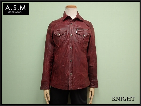 asmアトリエサブメン ASM レザージャケット・50△アトリエサブメン/シャツ/23*9*1-23(男性用
