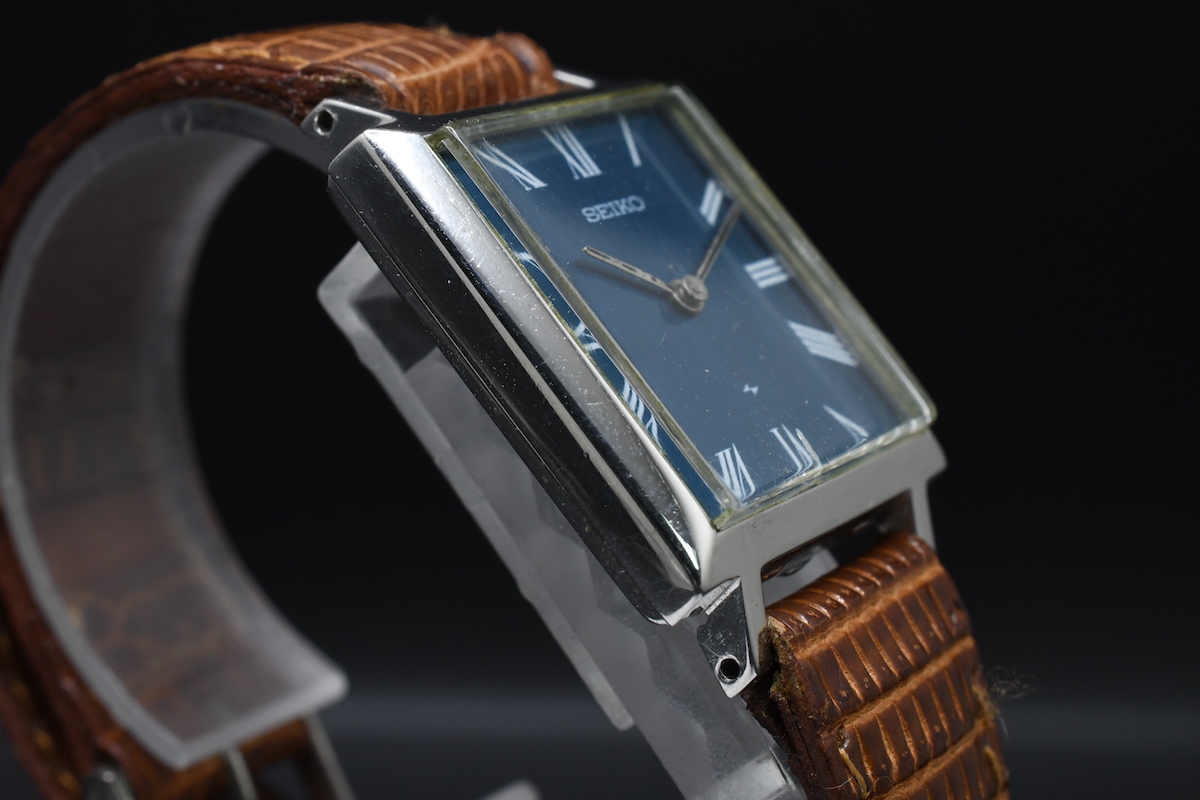 SEIKO セイコー Ref：28017 Cal：11A スクエア 手巻き ローマン ブルー