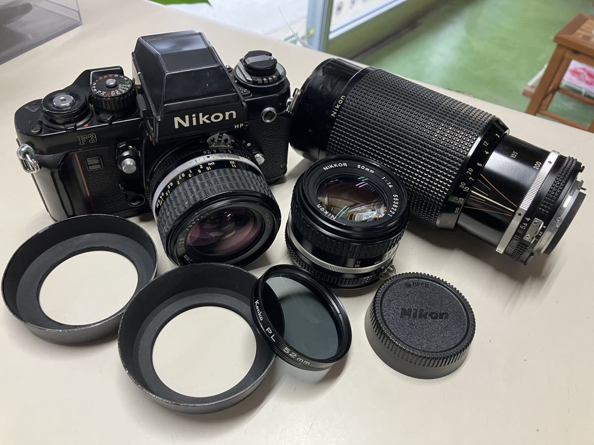 ニコンF3 28㎜ f2.8 50㎜ f1.4 80〜200 f4レンズセット :