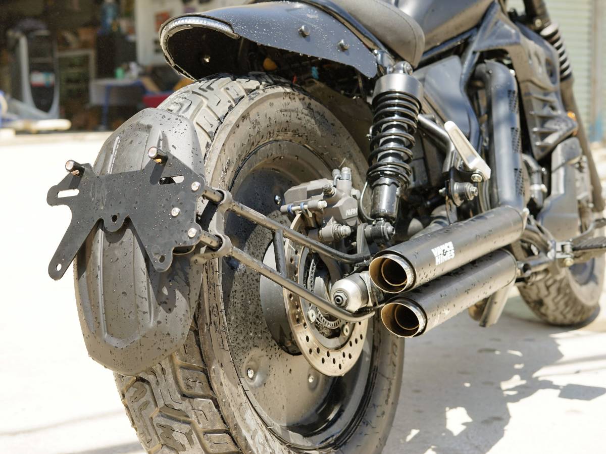 レブル250 500用 マットガード+ナンバープレートキット 点灯付き