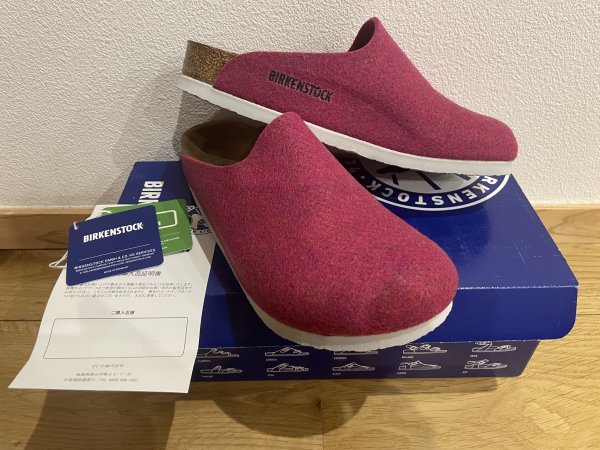 新品 未使用 正規 BIRKENSTOCK ビルケンシュトック Amsterdam アムステルダム ウール フェルト サンダル 35 レディース