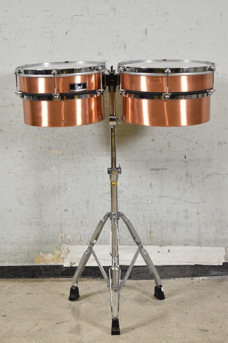 Pearl Pearl/パール ティンバレス 2個セット 13/14インチ ☆スタンド