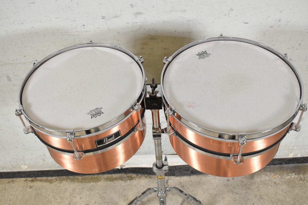 Pearl Pearl/パール ティンバレス 2個セット 13/14インチ ☆スタンド