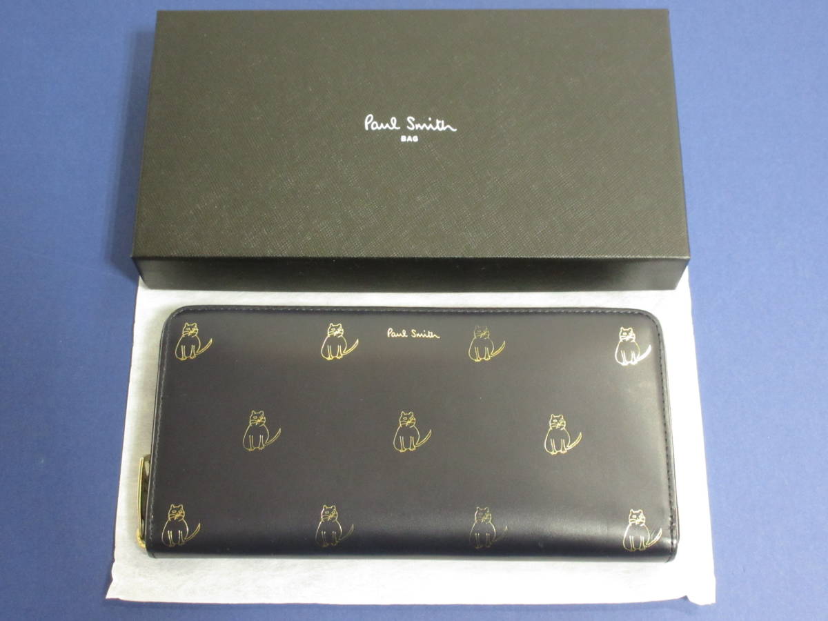 266) ポールスミス Paul Smith ラウンドファスナー 財布 ロング