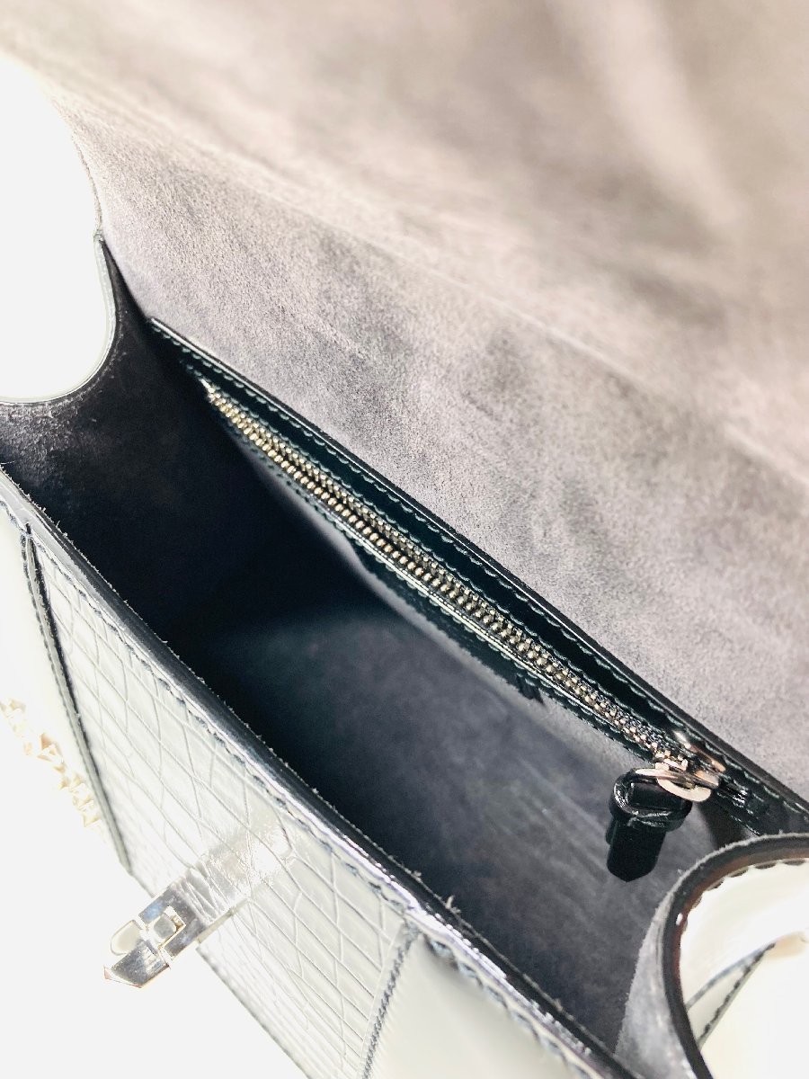 美品 JIMMY CHOO ジミーチュウ スタッズ レザークロコ調 ワン  