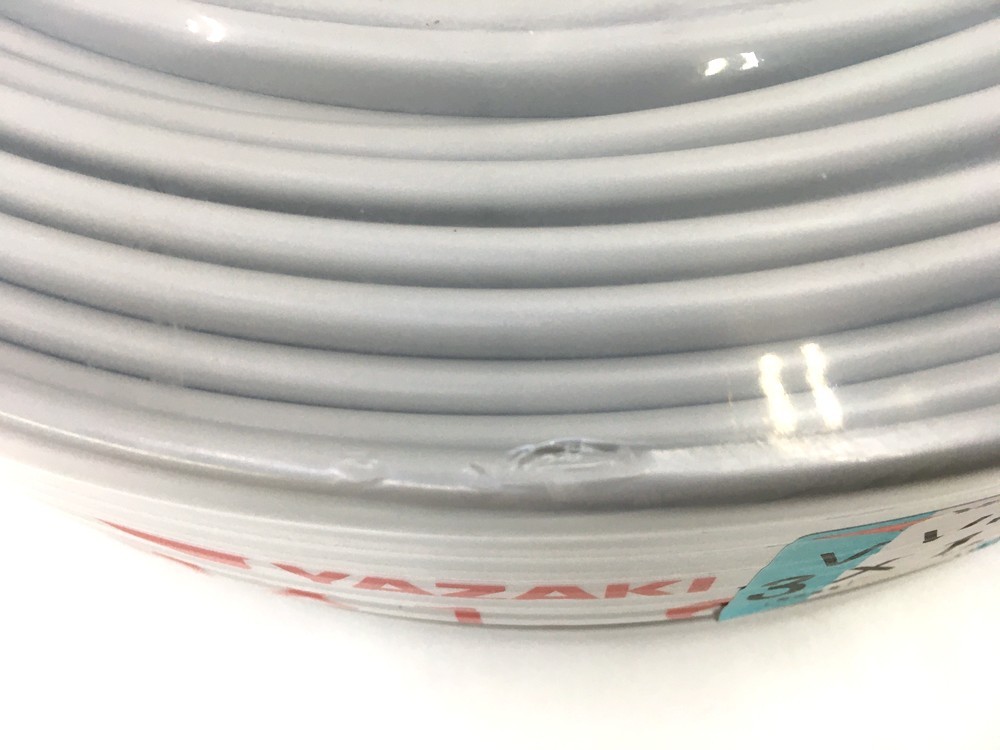 【同梱不可】【140】未使用品 矢崎 VVF PbF 3×1.6mm 100m 灰/赤白黒 23年5月製造 ※パッケージに破れ・ケーブルに若干スレキズ YAZAKI VVF(PbF) 3×2.0mm ヤザキ 矢崎 公式通販
