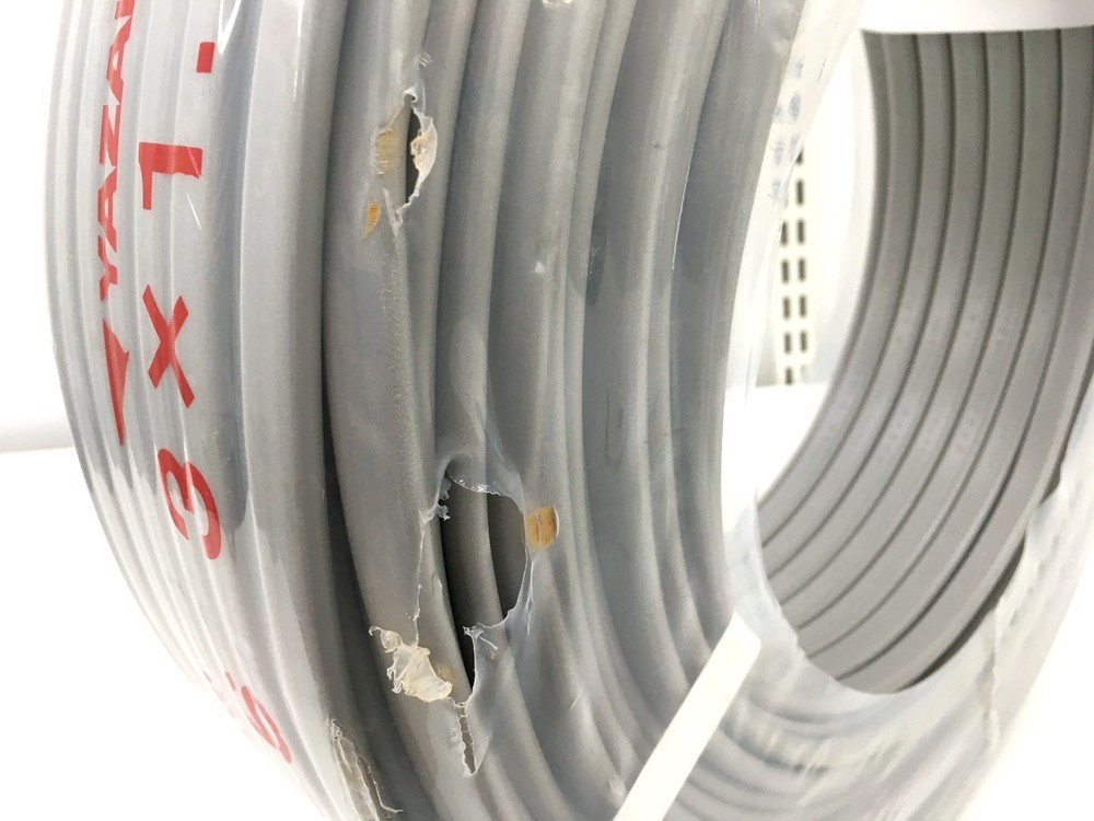 【同梱不可】【140】未使用品 矢崎 VVF PbF 3×1.6mm 100m 灰/赤白黒 23年5月製造 ※パッケージに破れ・ケーブルに若干スレキズ YAZAKI VVF(PbF) 3×2.0mm ヤザキ 矢崎 公式通販
