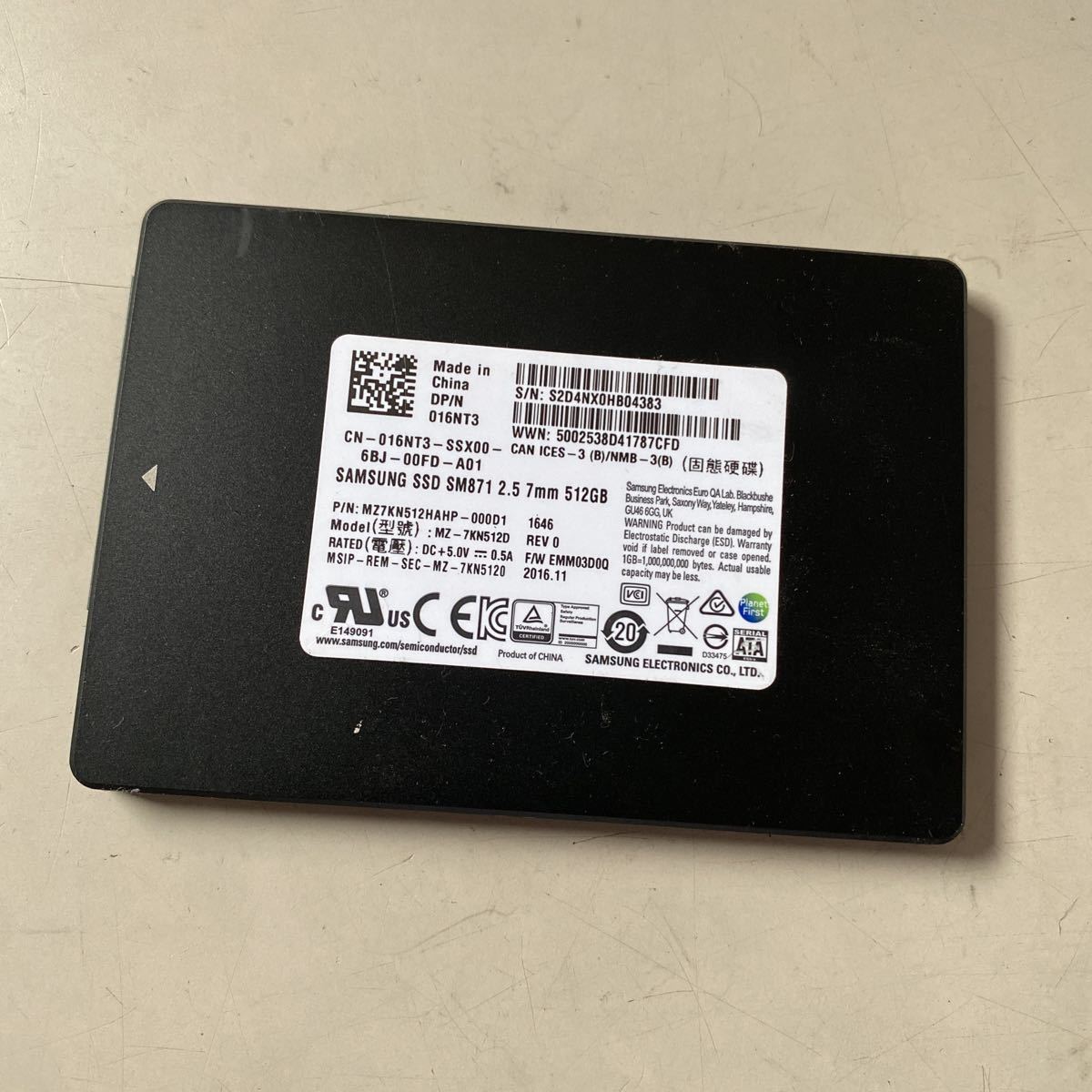 Samsung SSD SATA 512GB 2.5インチ 動作確認済み L - ,☆中古☆ 【公式