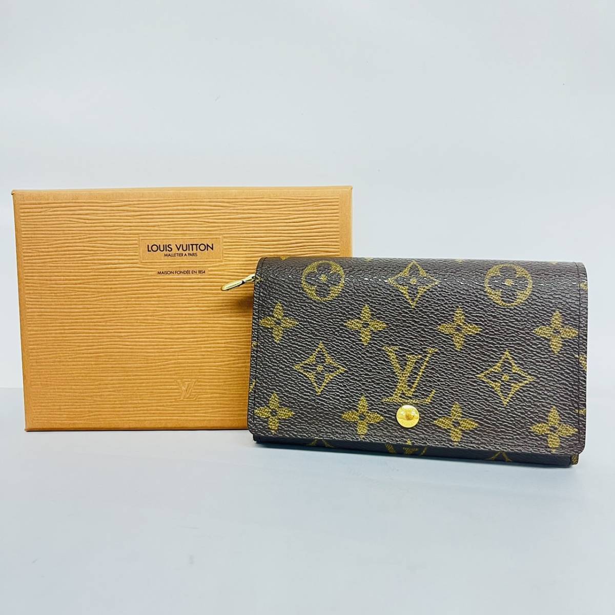 B342 1円 極美品 ルイヴィトン Louis Vuitton モノグラム ポルトパピエ