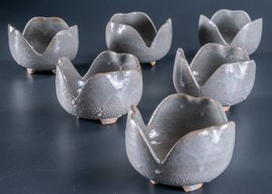 中里重利 唐津 割山椒 向付 5客 共箱 唐津焼 三玄窯 唐津 向のYahoo