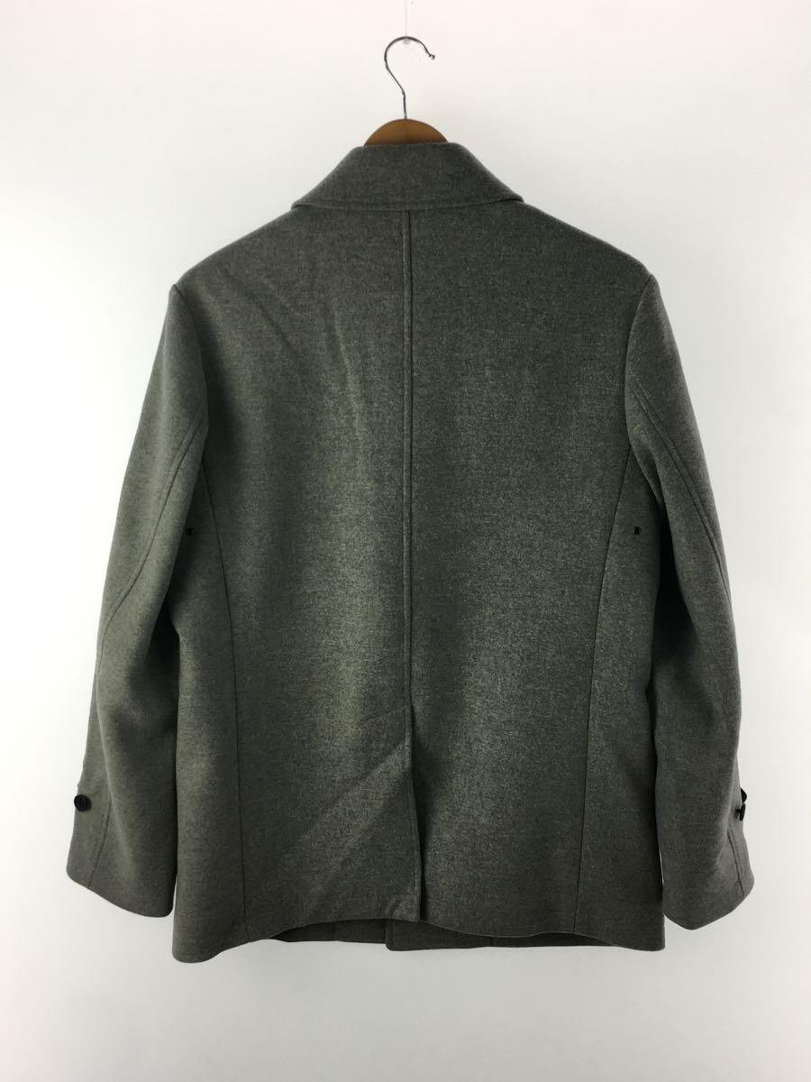 SHIPS◆22AW/SUPER160/メリノウールメルトンシングルピーコート/M/ウール/グレー
