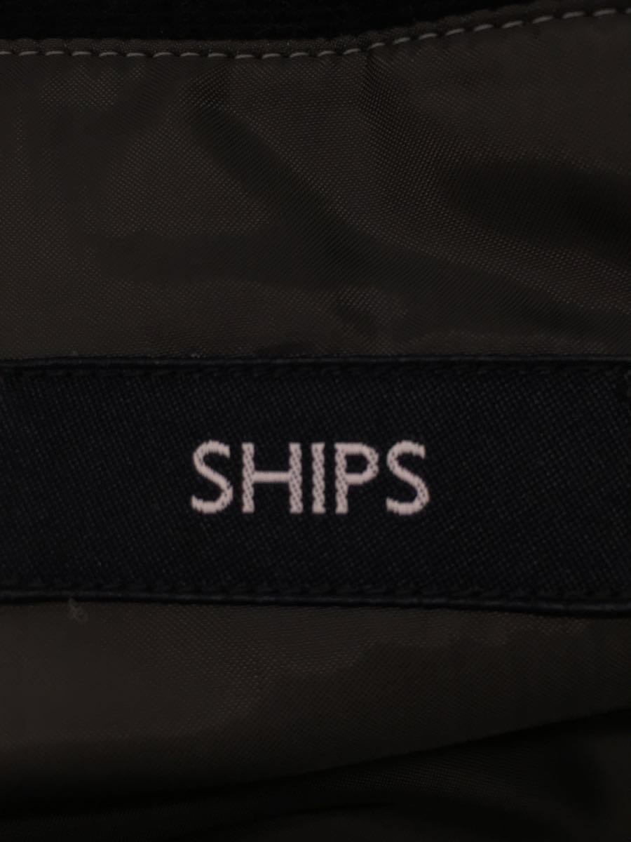 SHIPS◆22AW/SUPER160/メリノウールメルトンシングルピーコート/M/ウール/グレー