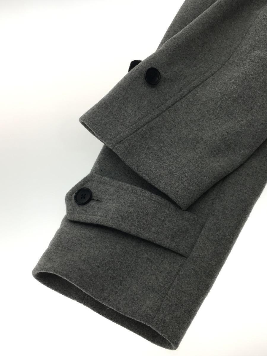 SHIPS◆22AW/SUPER160/メリノウールメルトンシングルピーコート/M/ウール/グレー