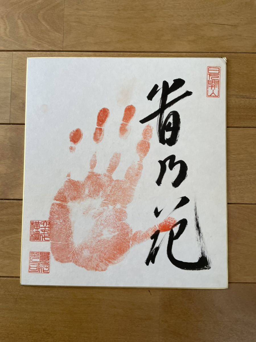 送料無料】若乃花 貴乃花 サイン色紙セット 手形付き (相撲)｜売買され 