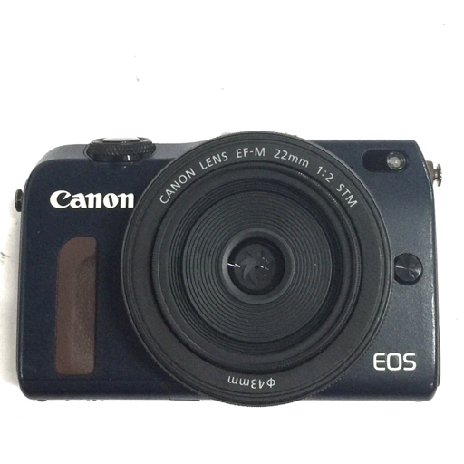 1円 Canon EOS M2 LENS EF-M 22mm 1:2 STM 18-55mm 1:3.5-5.6 IS STM