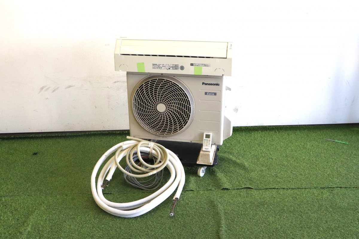 【直接引き取り限定 /発送不可】Panasonic パナソニック Eolia CS-227CFR-W 室内機 CU-F227C 室外機 リモコン付き 015FEMK08