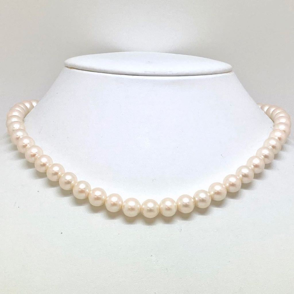 ［アコヤ本真珠ネックレス］S 約42.7g 約8-8.5mm珠 あこや necklace pearl necklace accessory jewelry パール シルバー silver CA0/CF0
