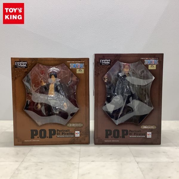 1円〜 未開封 P.O.P ONE PIECE ポートガス・D・エース、赤髪のシャンクス