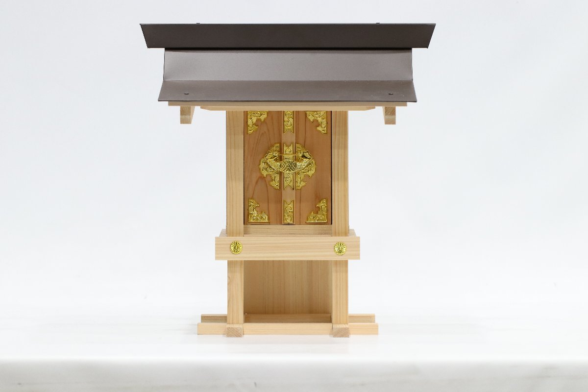 訳あり 送料込み 隙間あり 神棚 外宮 トタン屋根 高さ 36cm 会社 ご家庭に 屋外使用可能 R0906-11