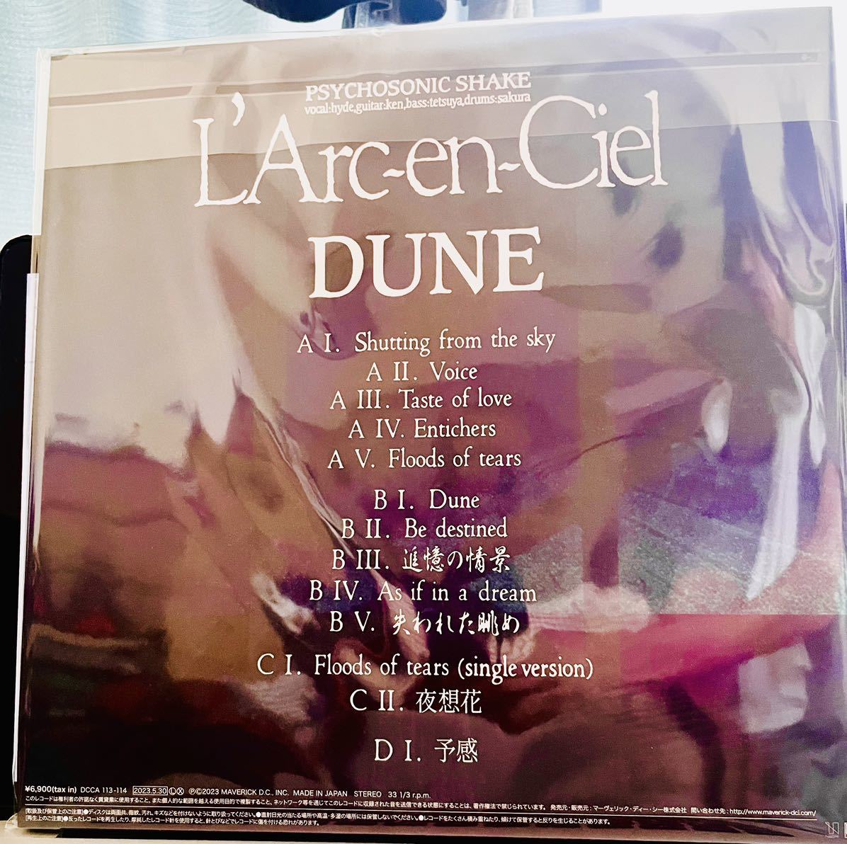 L'Arc~en~Ciel ラルク DUNE レコード LP盤 レコード