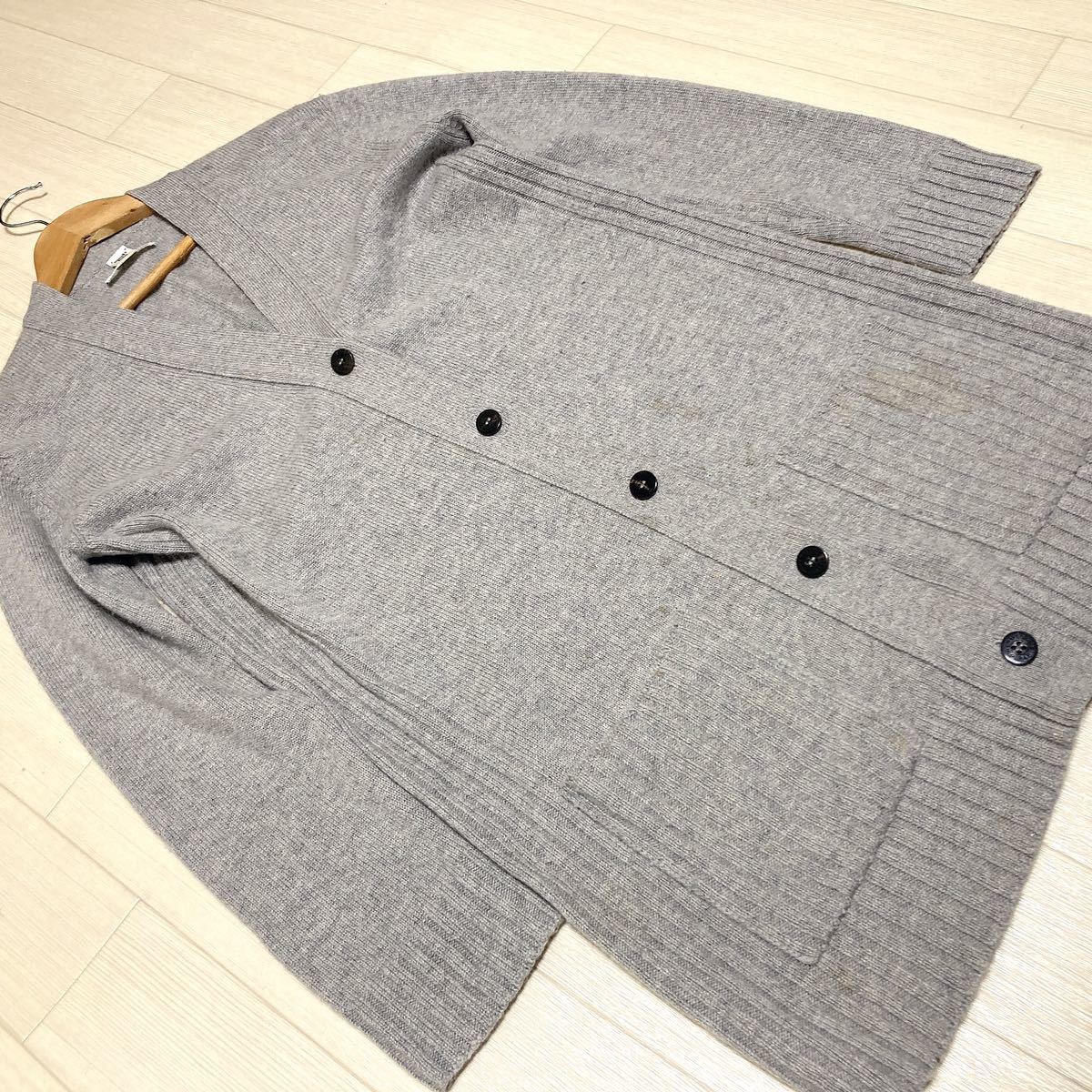 保管品 HERMES エルメス ロングカーディガン カシミア100% ゴルチエ期