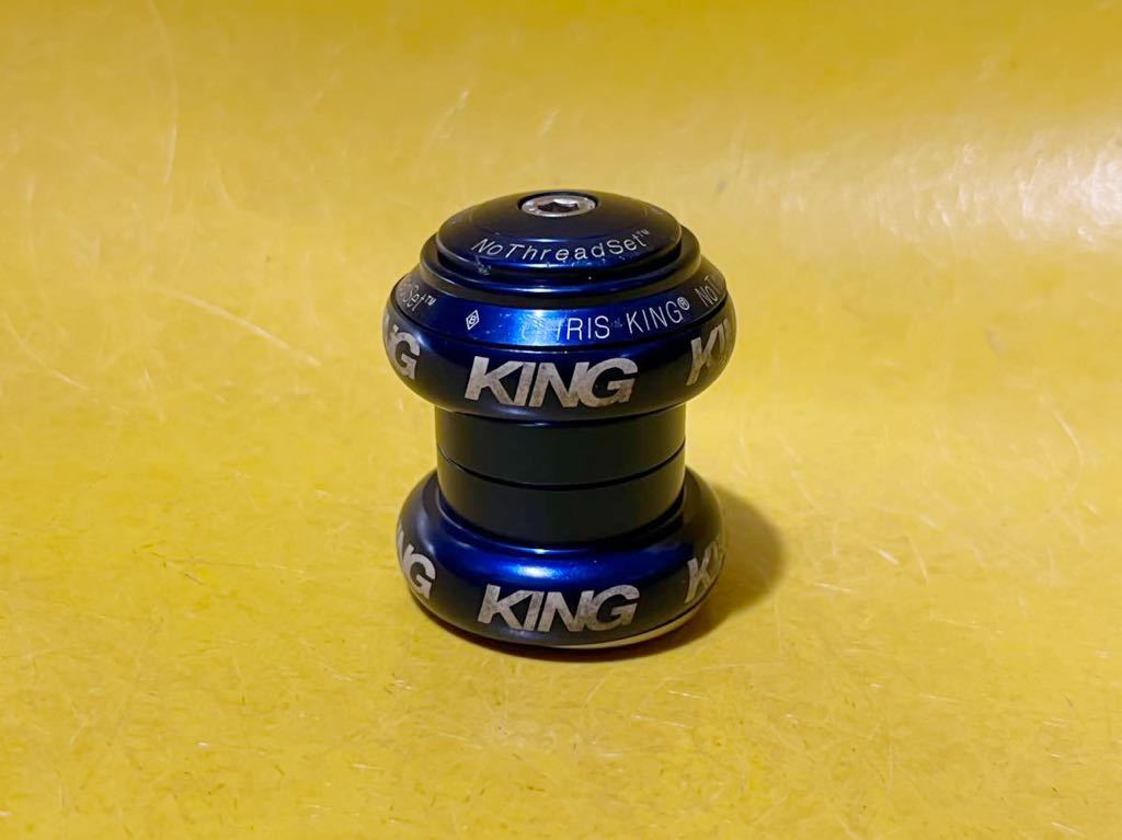 クリスキング NoThreadSet 1-1/8 ブルー CHRIS KING ヘッドパーツ 