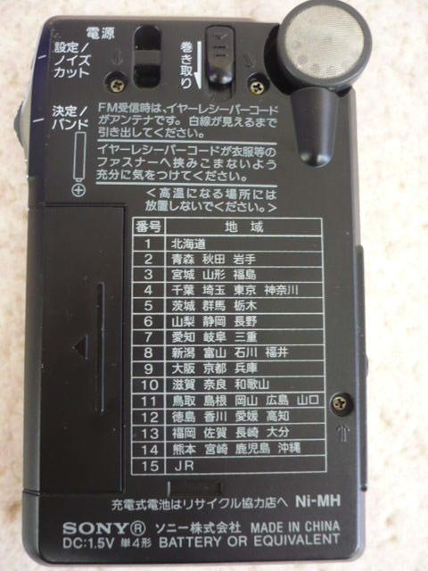 6155.SONY(ソニー) FM/AM ポケットラジオ ICF-R354M ソニー SONY | AM