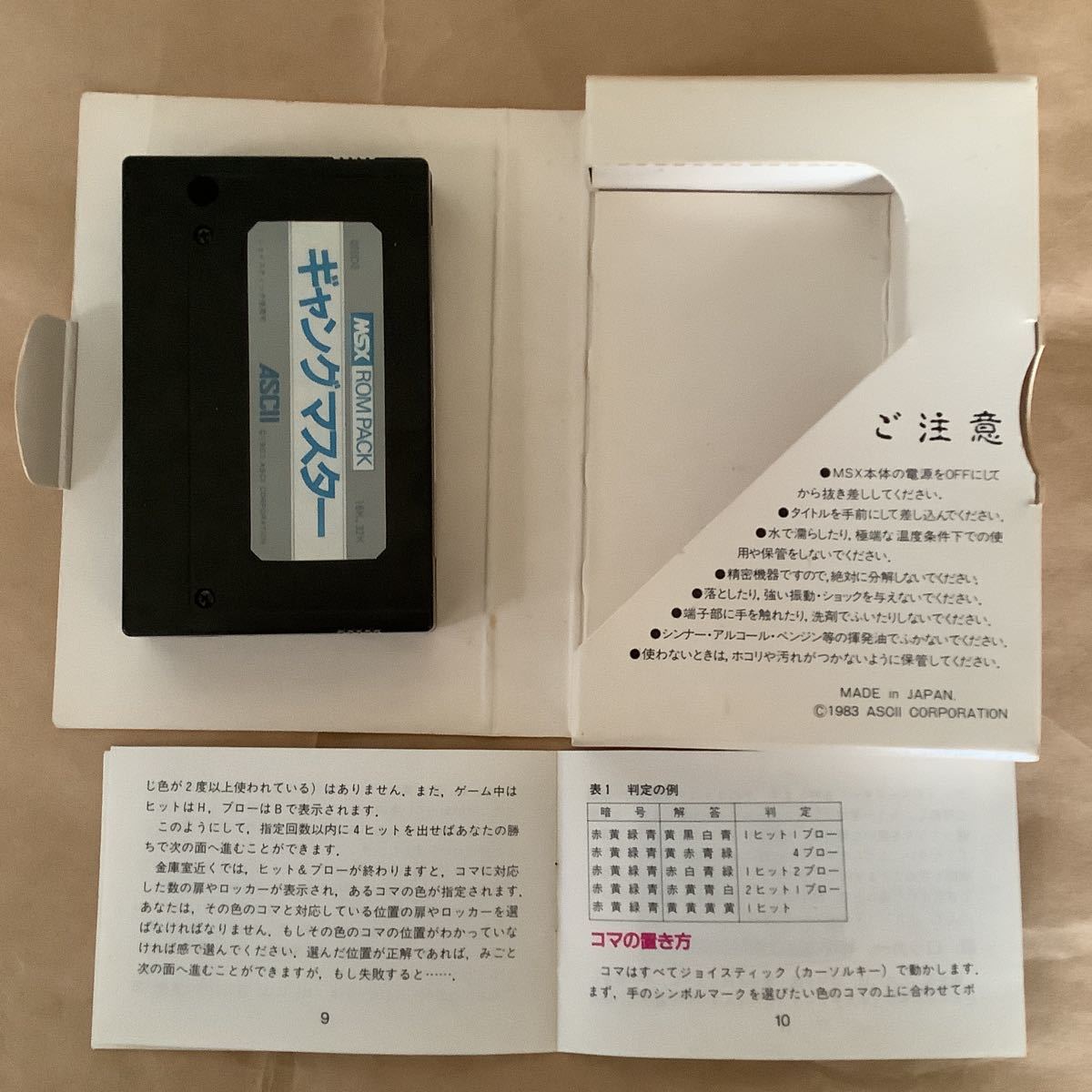 ギャングマスター MSXホームコンピュータ用ゲームROMカートリッジ