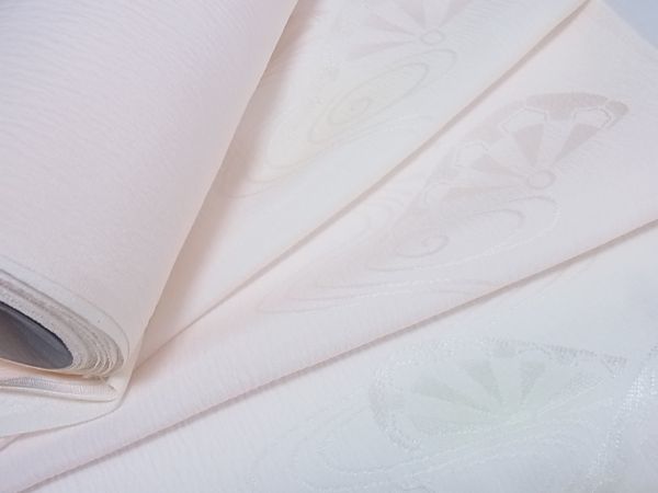 ★【雅】長襦袢　反物　流水片輪車地紋　暈し染め　上代5万　未使用品　正絹★c325