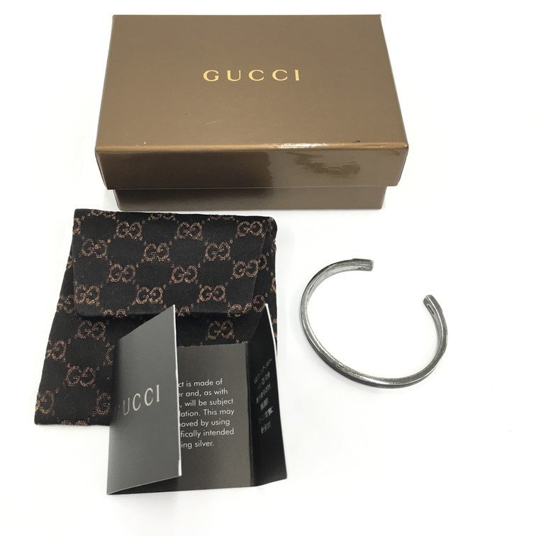 GUCCI グッチ SV925 バングル 総重量14.6g 箱付き【BIAF6056】 GUCCI