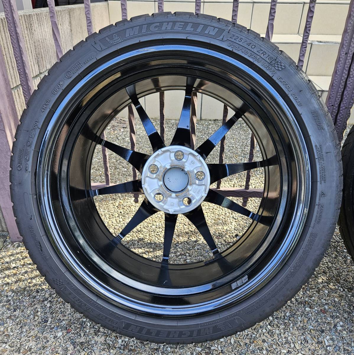 【美品】GRヤリス RZハイパフォーマンス 純正鍛造ホイール&タイヤ 18inch 8J PCD:114.3 5穴 ミシュラン 225/40R18_6